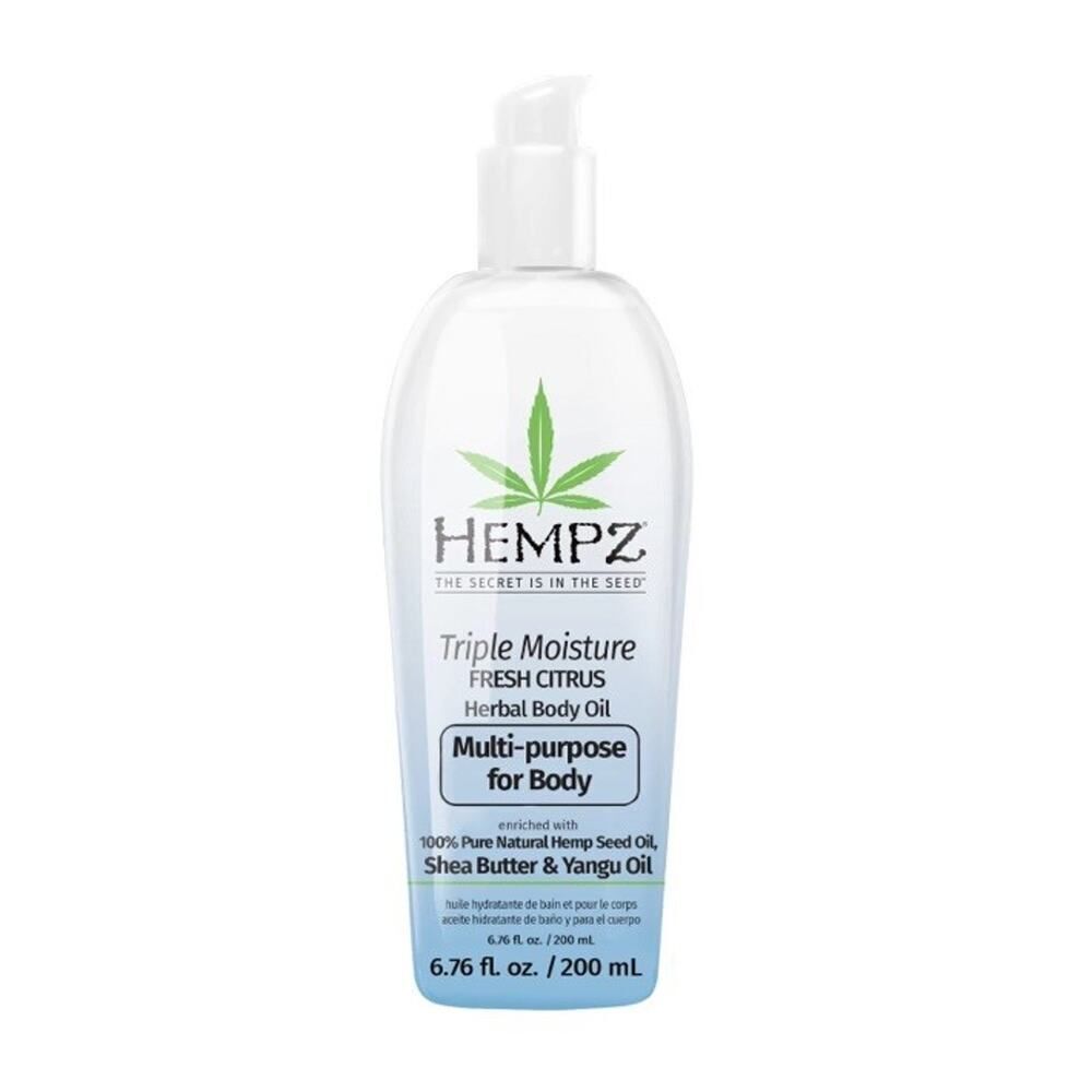 HEMPZ Triple Moisture Fresh Citrus Herbal Hydrating Multi-Purpose Body Oil for